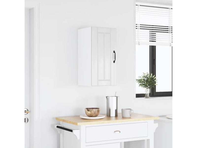 Armoire murale de cuisine lucca blanc brillant bois ingénierie shl5433 - Conforama A