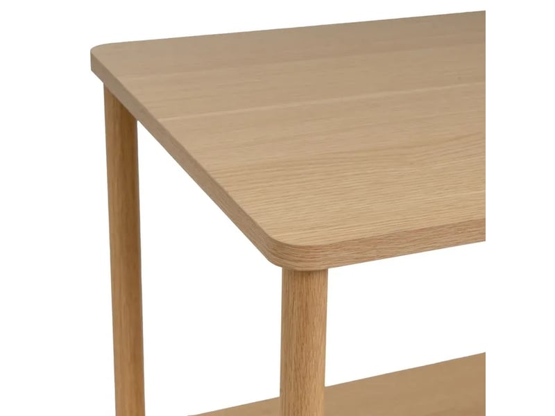  Table basse rectangulaire avec 2 plateaux, coloris bois naturel - longueur 80 x profondeur 40 x hauteur 41 cm  - Conforama C