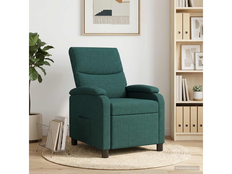  Vidaxl fauteuil inclinable vert foncé tissu  - Conforama B