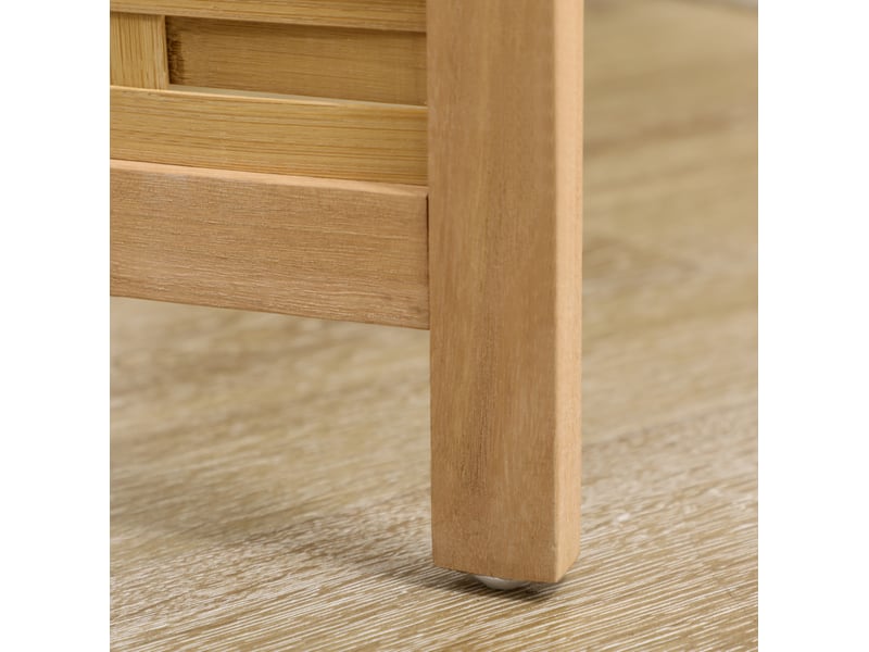 Paravent pliable 4 panneaux 160 x 170 cm - naturel - séparation d'espace et intimité en bambou - Conforama E