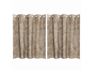 Lot de 2 rideaux en velours, rideaux de fenêtre champagne 140 x 140 cm velours cf44169