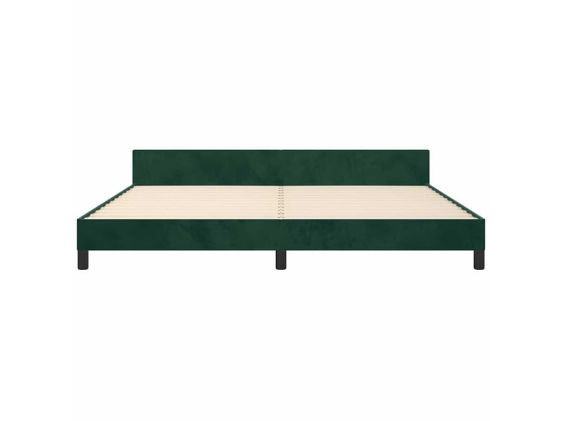  Lit double- lit adulte -  cadre de lit sans matelas vert foncé 200x200 cm velours  - Conforama D