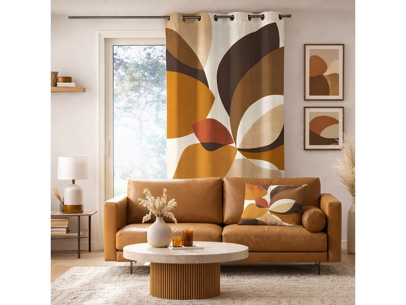  Coussin décoratif rectangulaire en polycoton imprimé géométrique 40x60 cm  - Conforama C