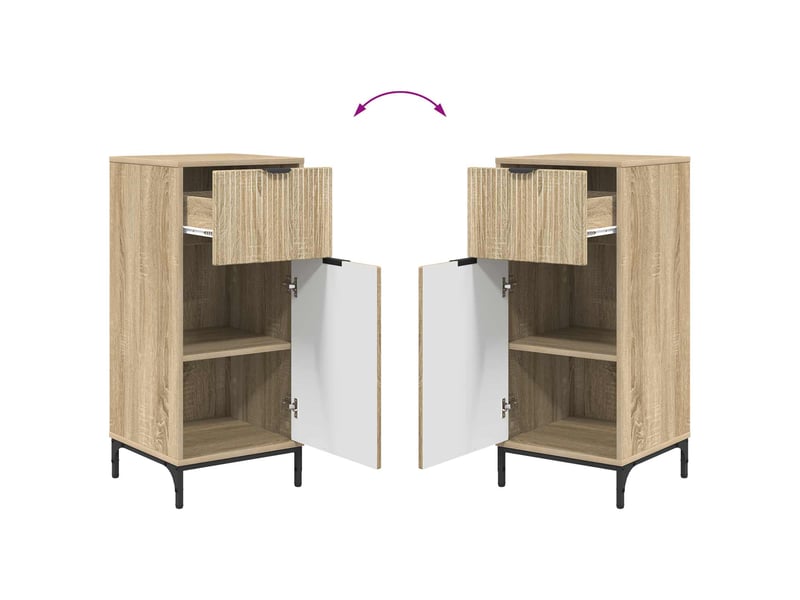  Cabinet de salle de bain, armoire salle de bain chêne sonoma 39,5 x 36 x 88 cm cf65355  - Conforama E