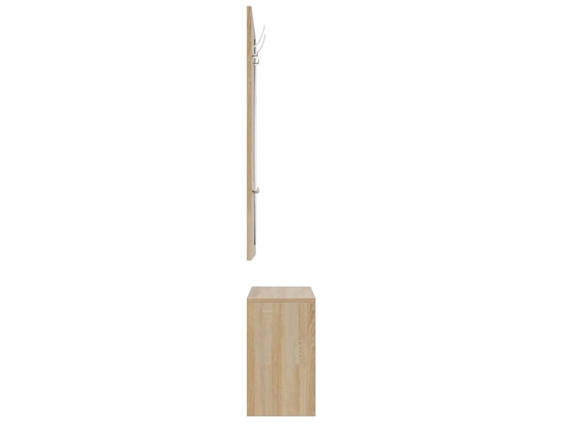  Ensemble de meubles à chaussures 3 en 1 en bois d'ingénierie chêne sonoma  - Conforama E