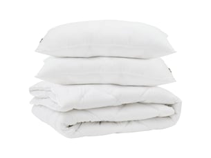 Couette avec oreiller 3 pcs - duvet blanc microfibre