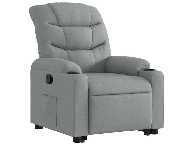  Fauteuil inclinable, fauteuil salon gris clair tissu shl11839  - Conforama D