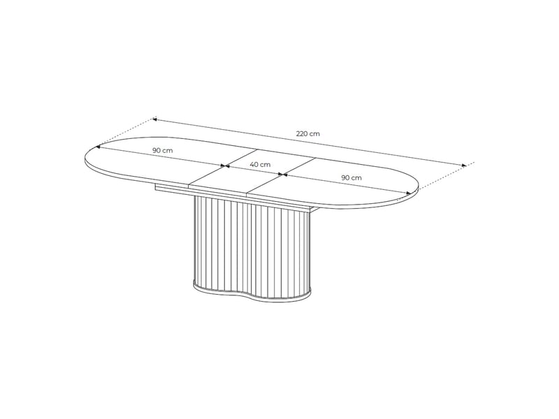  Table extensible kasota, 8 places, 180x90x76h cm chêne marron Kasota - Conforama C