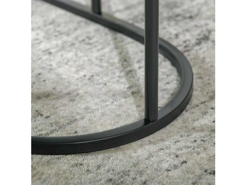  Tables basses gigognes effet marbre en lot de 2, empilables, avec pieds réglables, pour salon et séjour  - Conforama E