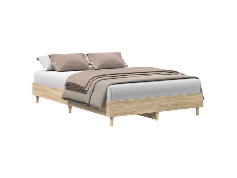  Lit double- lit adulte -  cadre de lit sans matelas chêne sonoma 120x200 cm  - Conforama A