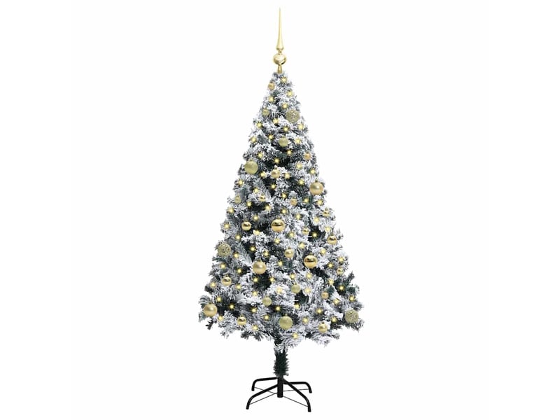  Sapin de noël artificiel, arbre de noël blanc 150 cm pvc, acier et plastique shl8917  - Conforama C
