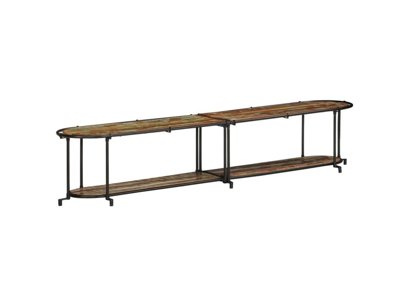  Meuble tv - banc tv - meuble de rangement 200x42x40 cm bois massif de récupération  - Conforama A