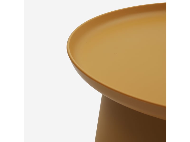 Table basse ronde 70 cm en polypropylène cres - jaune - Conforama C