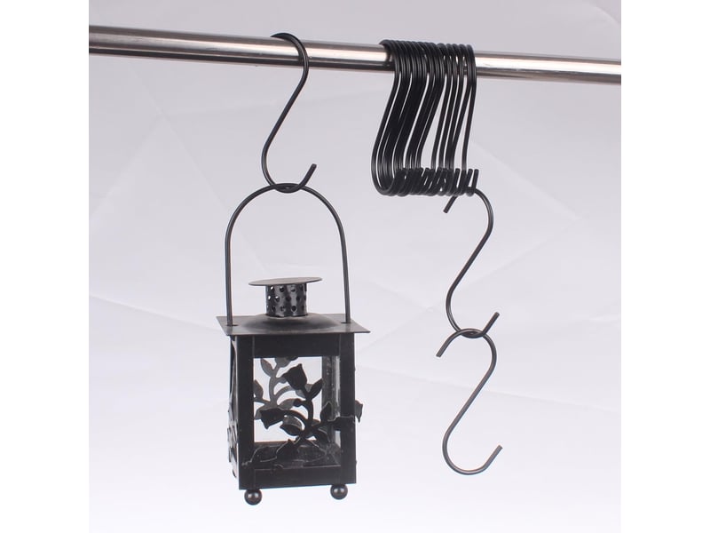  Lot de 20 crochets en s noirs, suspension multifonction pour casseroles, vêtements et sacs, accessoire de rangement robuste pour cuisine et maison  - Conforama C