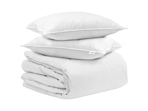 Ensemble de duvet avec oreiller 3 pcs - couette blanc plume de canard