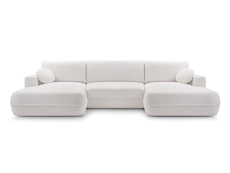 Canapé en u avec fonction lit peoni 364 cm blanc élégant Peoni - Conforama A