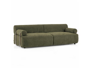 Canapé droit fixe SIA HOME 1VOL3PTTVV 3 places Tissu vert