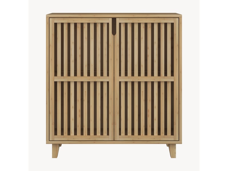 Armoire d'appoint sirgerg 77 x 72 x 33 cm bambou naturel [en.casa]  - Conforama D