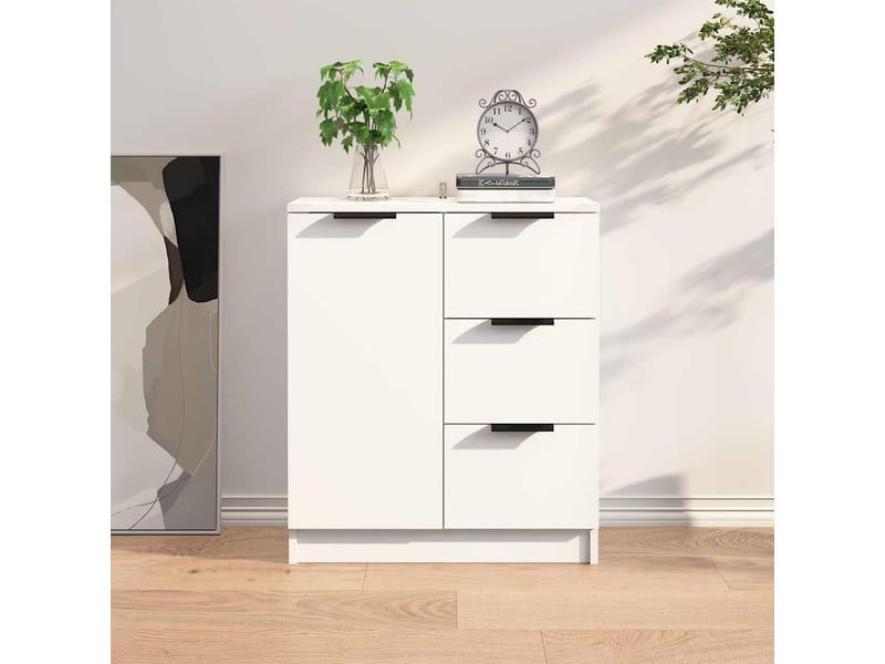  Buffet - bahut - meuble de rangement blanc 60x30x70 cm bois d'ingénierie  - Conforama B
