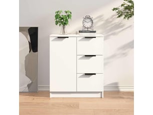 Buffet - bahut - meuble de rangement blanc 60x30x70 cm bois d'ingénierie