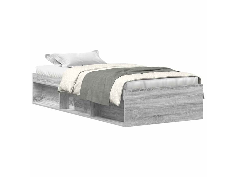  Lit simple- lit adulte -  cadre de lit sans matelas sonoma gris 100x200 cm  - Conforama A
