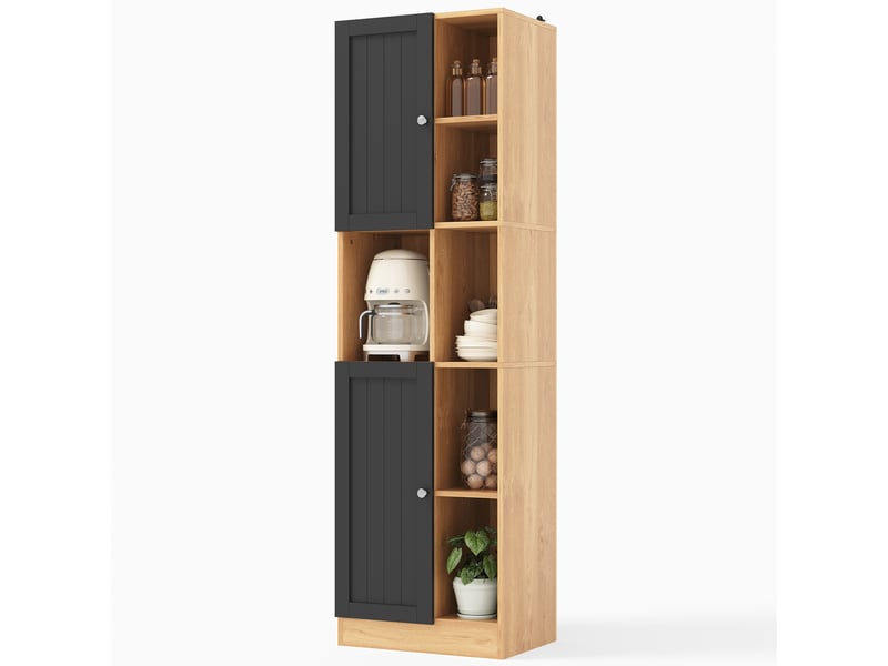  Meuble d'angle de cuisine avec 6 niches et 2 portes 50x35.5x170 cm N635P48851112N - Conforama A