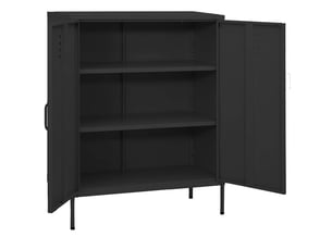 Armoire de rangement, rangement bureau anthracite 80x35x101,5 cm acier shl3753