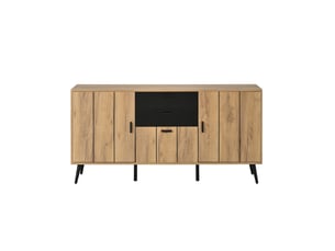 Buffet 3 porte(s)  2 tiroir(s) OSUPNESSEE  - 140 cm coloris noir 