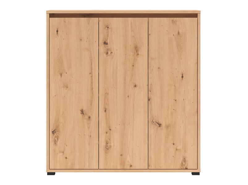  Armoire meuble à chaussures 3 portes coloris chêne artisan - longueur 103 x profondeur 34 x hauteur 108,3 cm  - Conforama D