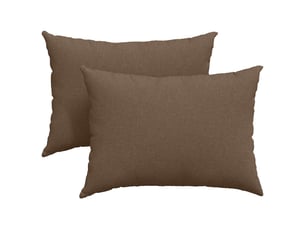 Lot de 2 coussins de canapé, coussins décoratifs tissu marron 70 x 50 cm cf58903