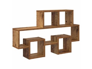 Étagère flottante, étagère suspendue montage mural bois ancien 82 x 15 x 51 cm cf42463