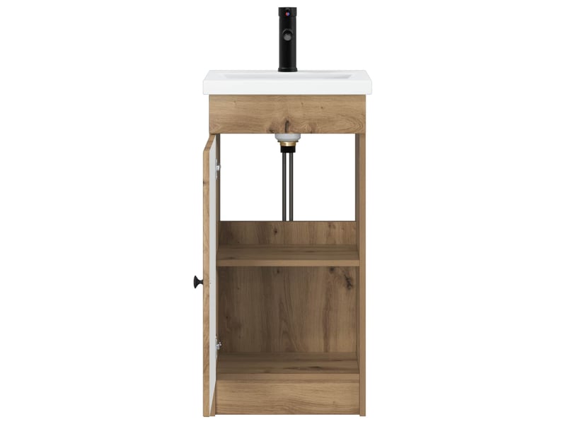 Meuble de salle de bain avec évier chêne artisanal shl1279 - Conforama D