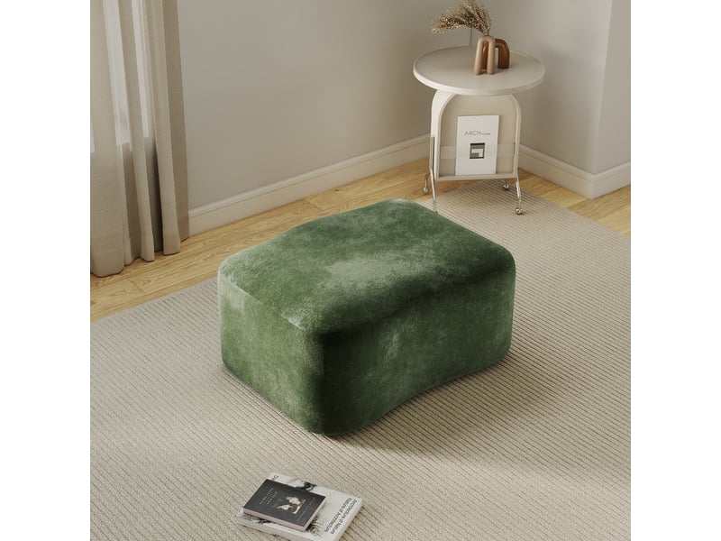 Ottoman velours - vert SF20250068004 - Conforama D