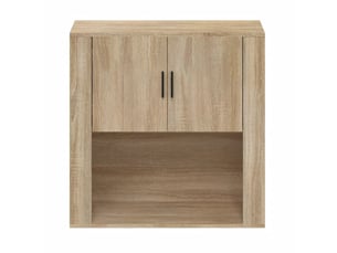 Armoire murale suspendue design pratique rangement 80 x 33 x 80 cm en bois d'ingénierie chêne sonoma 02_0048276