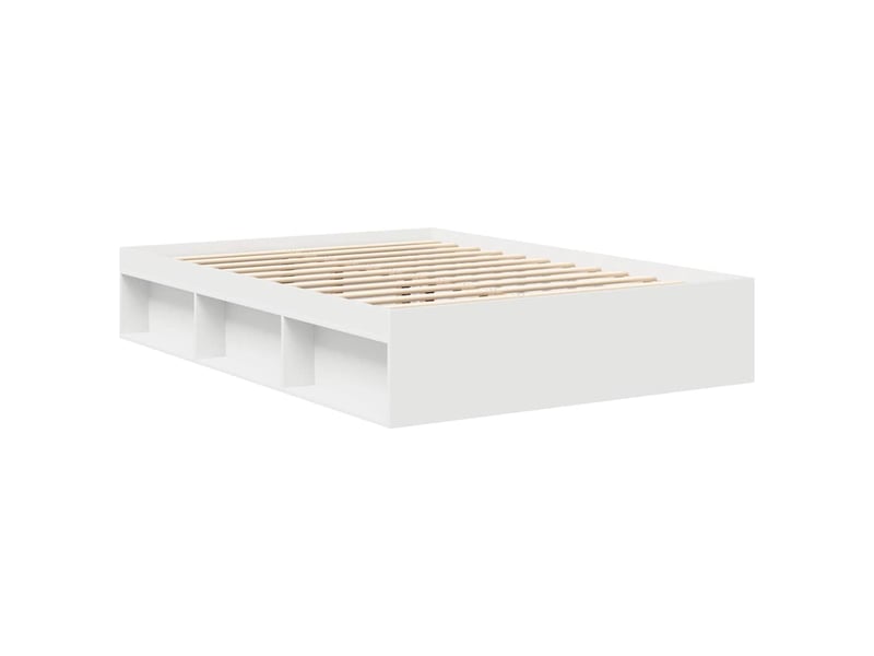  Lit double- lit adulte -  cadre de lit sans matelas blanc 150x200 cm  - Conforama B