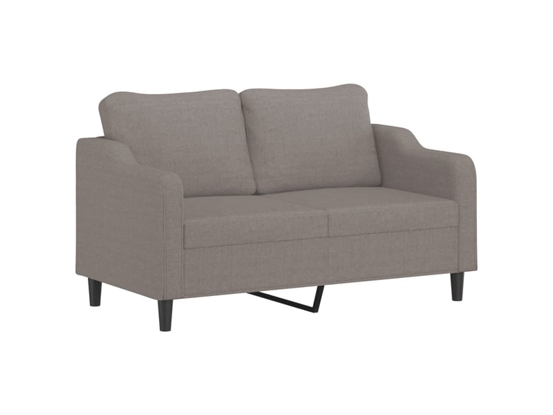 Canapé droit, sofa, canapé 2 places avec oreillers décoratifs taupe 140 cm tissu cf19994 - Conforama D