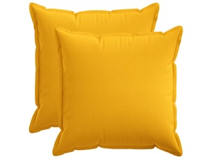 Lot de 2 coussins, coussins décoratifs houten jaune clair lin synthétique cf56500