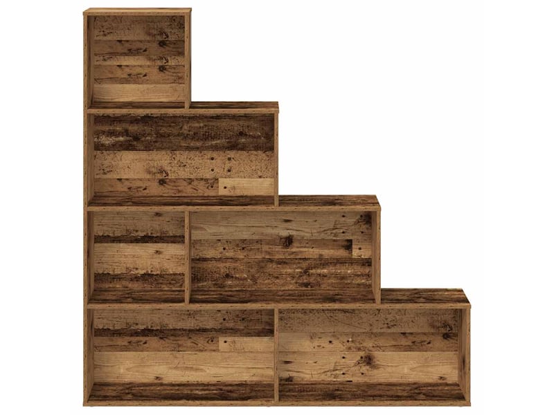  Bibliothèque, meuble de rangement salon vieux bois 157x24x160 cm bois d'ingénierie  - Conforama D