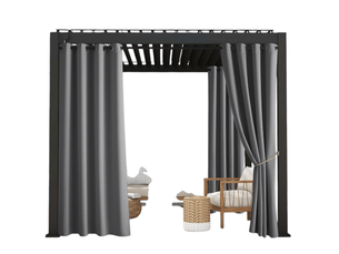 Rideaux de pergola - lot de 2 rideaux d'extérieur, isolants et imperméables, pour décoration intérieure et extérieure de jardin,l 132 x h 213 cm