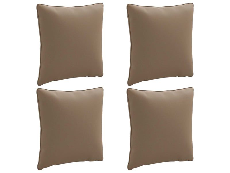 Lot de 4 coussins de dos, coussins de dossier putten 100 % polyester taupe cf59440 - Conforama A
