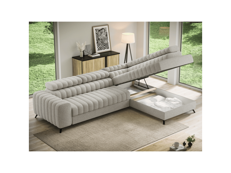  Canapé d'angle collection kanedojo coloris beige  - Conforama E