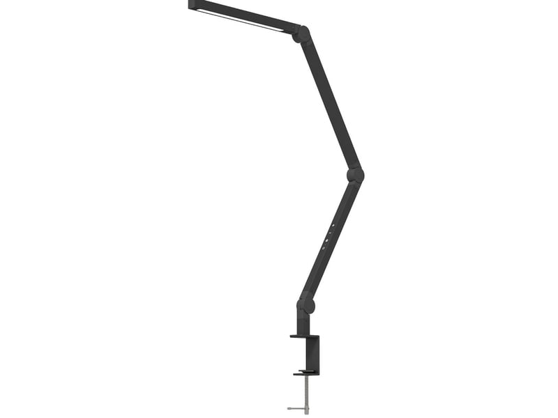  Lampe de bureau led à pince 121,5 cm – noire – 96 led, lumière réglable, bras articulé en aluminium  - Conforama D