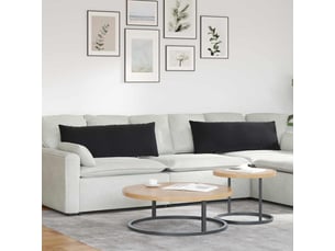 Lot de 2 coussins de canapé, coussins décoratifs noir 120 x 40 cm cf59133