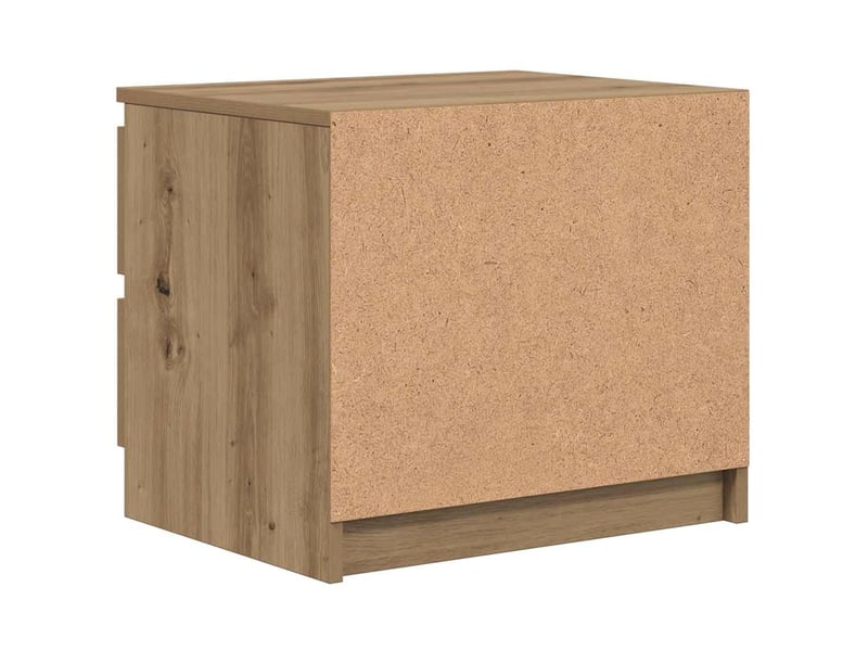  Lot de 2 tables chevet - cabinet de chevet - table de nuit chêne artisanal 50x40x43.5cm bois ingénierie  - Conforama E