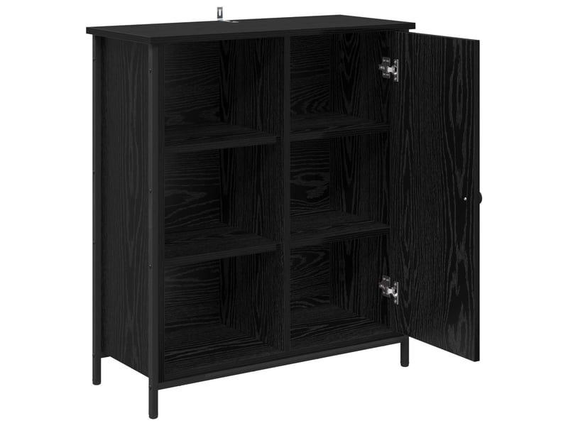  Buffet - bahut - meuble de rangement chêne noir 70 x 30 x 80 cm bois d'ingénierie  - Conforama E