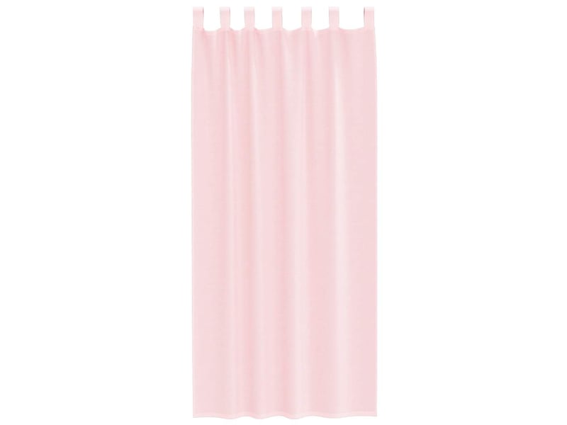  Lot de 2 rideaux en voile, voilages avec boucles rose clair 140x245 cm cf44318  - Conforama D