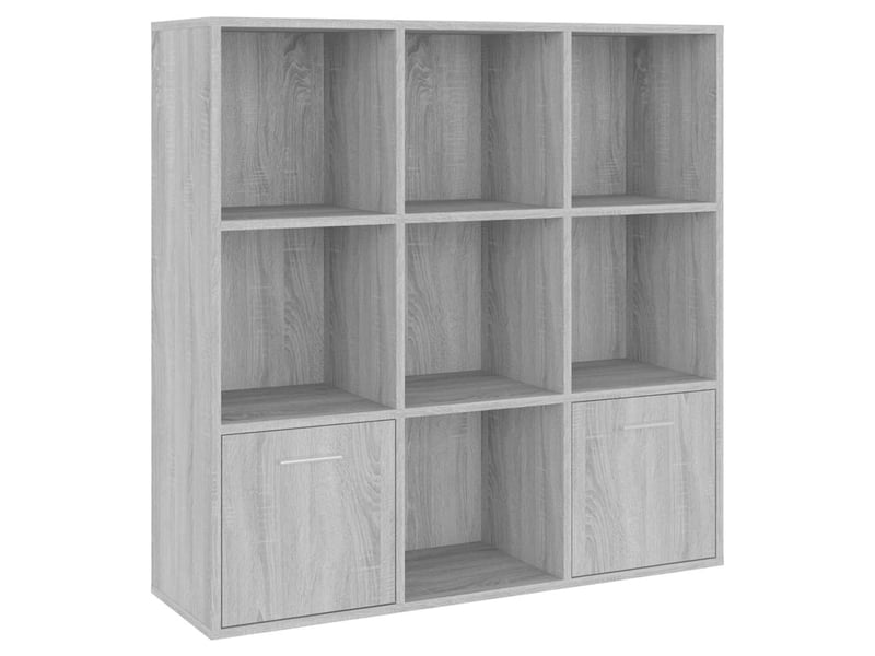  Bibliothèque, armoire à livres sonoma gris 98x30x98 cm  - Conforama A