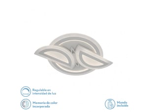 Plafonnier led fabrilamp alhena blanc 120 w 16200 lm 3000-4000-6500 k télécommande 5x56x40 cm