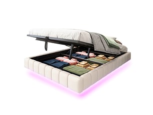 Lit coffre 140x200 cm HAUSS SPOLE   coloris beige