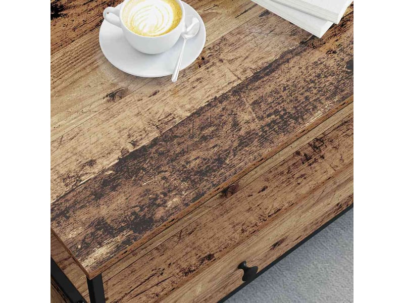  Table basse - table de salon - table à thé bois ancien 100 x 51 x 45 cm bois d'ingénierie  - Conforama D